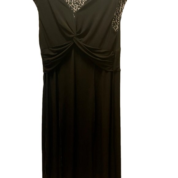 Perception New York Black Dress with Wrap Size 18 - Picture 7 of 11